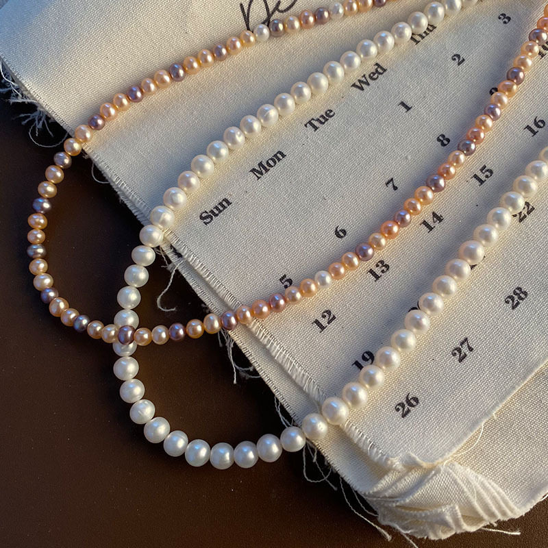 珍珠项链女轻奢小众高级感春夏圆润珍珠旗袍配饰锁骨链高级不掉色