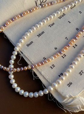 珍珠项链女轻奢小众高级感春夏圆润珍珠旗袍配饰锁骨链高级不掉色