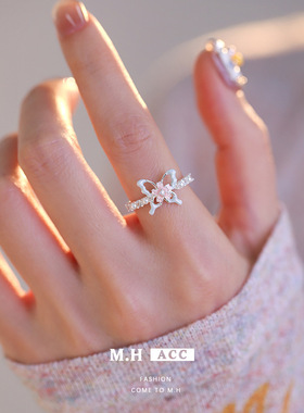 甜美温柔风镂空滴油蝴蝶戒指女轻奢高级感精致百搭时尚食指戒热卖