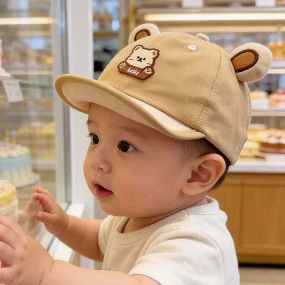 卡通可爱猫咪软沿棒球帽婴幼儿童宝宝春夏遮阳防晒鸭舌帽子男女童
