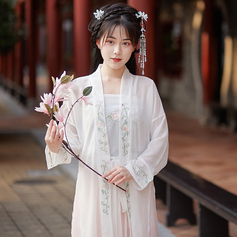 宋制汉服女原创宋裤褙子三件套汉元素白菜中国风日常夏套装全套正