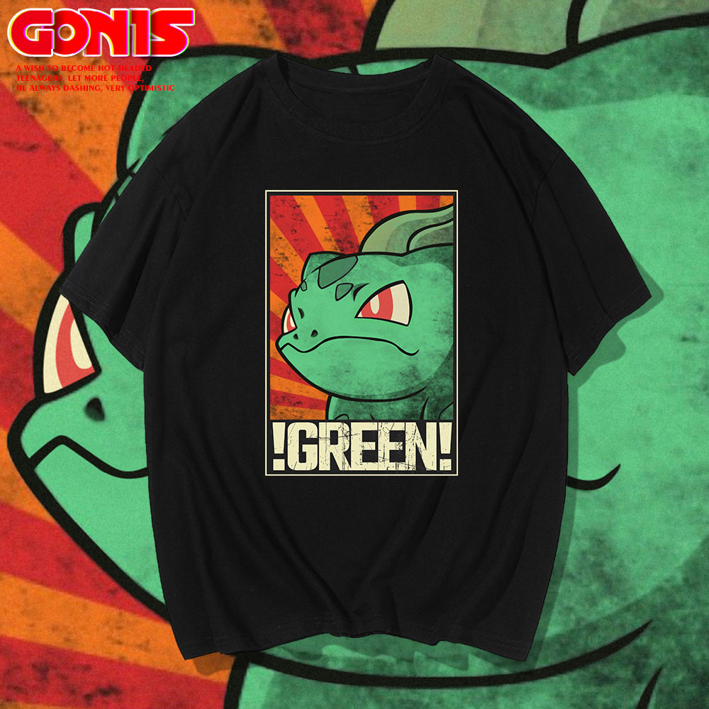 宠物小精灵宝可梦t恤男女夏神奇宝贝皮卡丘联名妙蛙种子宽松短袖