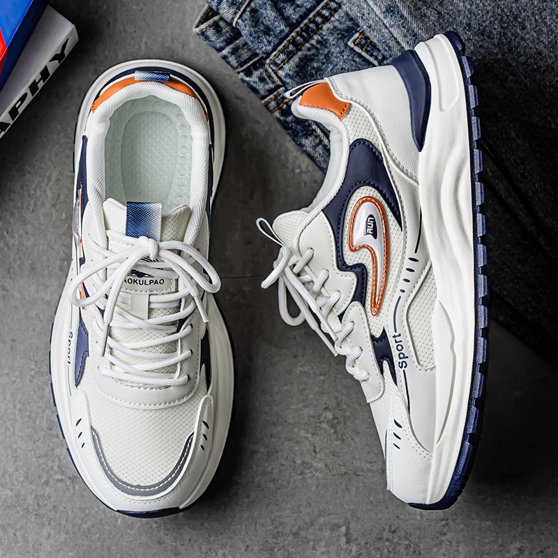 男鞋2025夏季新款网面透气软底运动鞋青少年超轻减震舒适慢跑鞋子