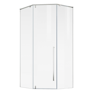 心晴无障碍下沉式无边框钻石型淋浴房浴室隔断玻璃门内外开沐浴房