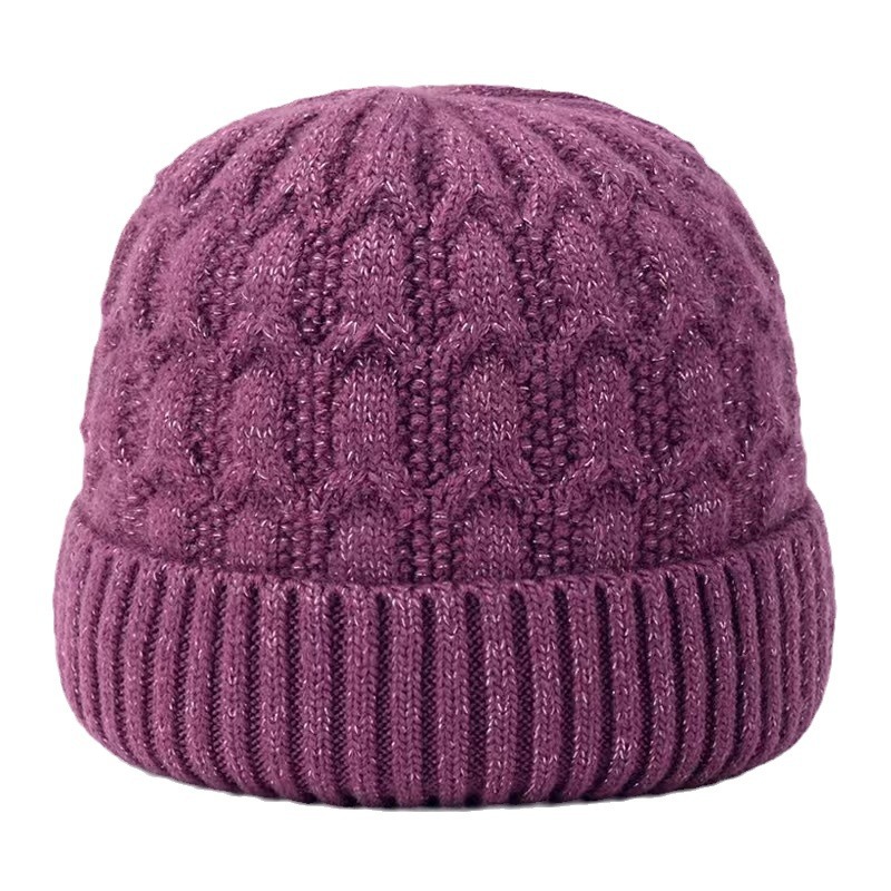 老人帽子女奶奶单层女士薄款针织帽秋冬季老太太毛线帽冬天妈妈帽