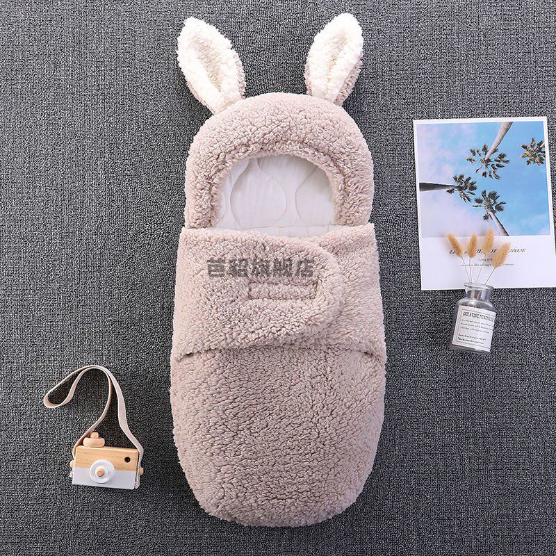 婴儿抱被秋冬款加厚睡袋新生儿初生宝宝两用冬装外出纯棉襁褓包被