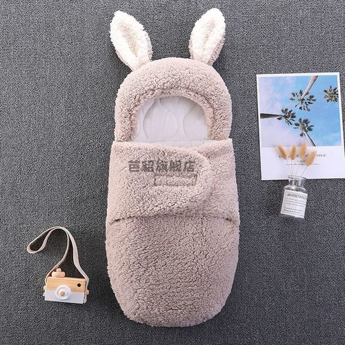 婴儿抱被秋冬款加厚睡袋新生儿初生宝宝两用冬装外出纯棉襁褓包被