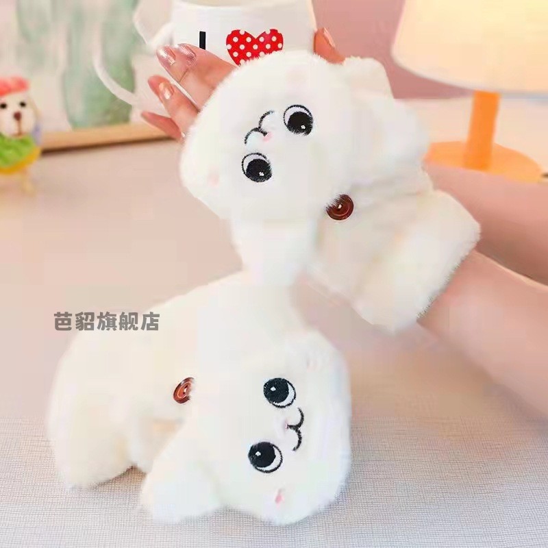 手套女冬季韩版可爱学生加绒加厚翻盖骑车防寒保暖毛绒手套女冬天