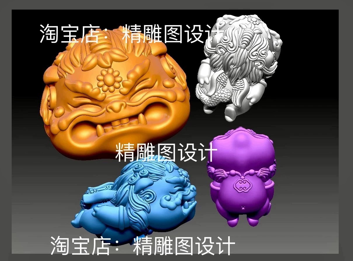 Stl92 飞天貔貅圆雕图天使貔貅兽精雕图浮雕图雕刻机3d打印模型图