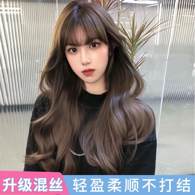 假发女长发长卷发网红空气刘海韩式发型大波浪蓬松修