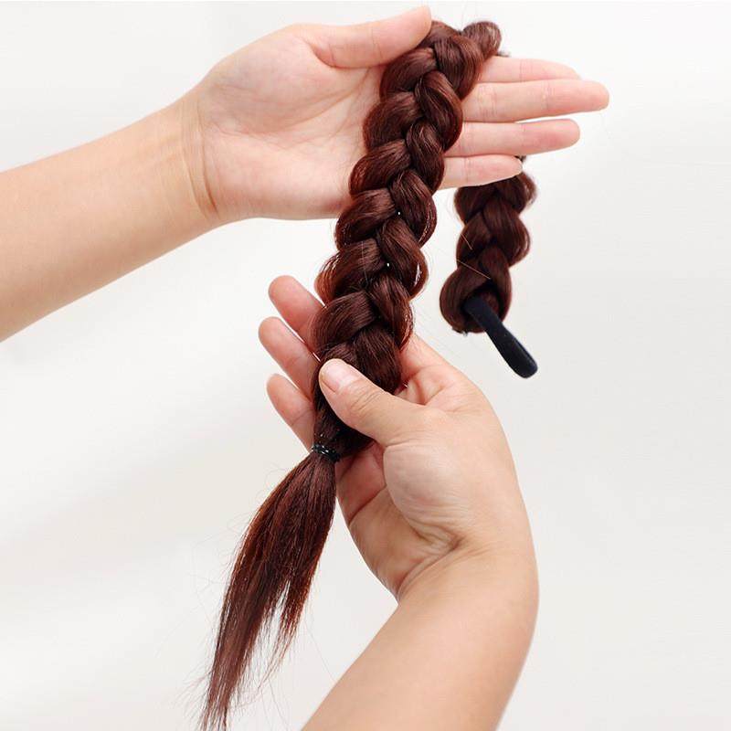 假发网红自然双马尾辫甜酷辣妹鱼骨辫头饰辫子麻花长辫发绳拳击辫