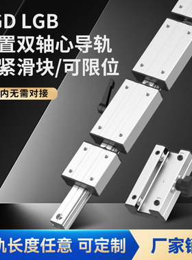 高速外置双轴心直线导轨 LGD6-12 60-140滑块木工机械轴承钢光轴