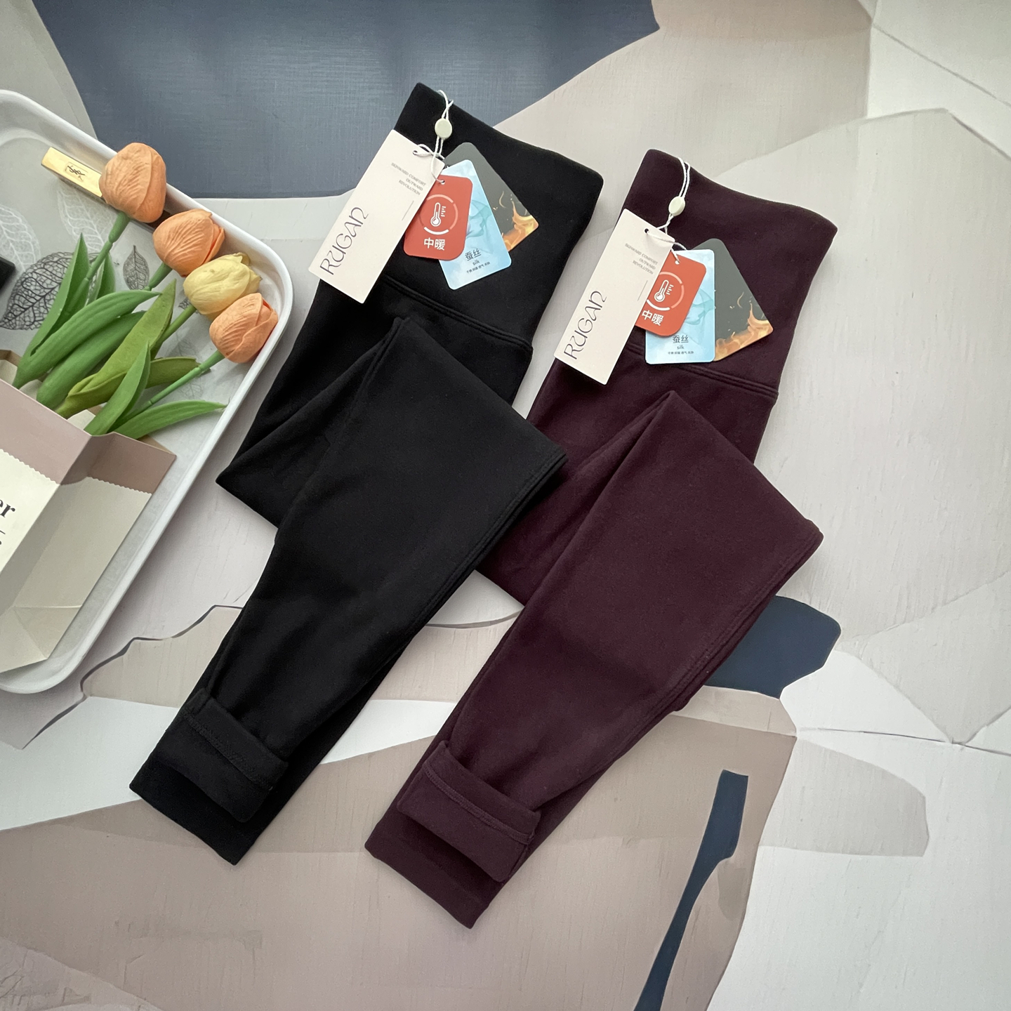 如感R12U5703腈纶桑蚕丝薄保暖裤