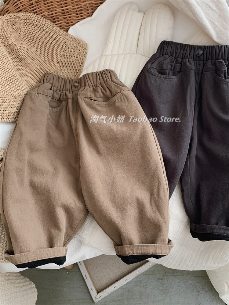 【3折清仓】男童女童加绒裤子秋冬韩版宝宝洋气加厚哈伦裤,童装/婴儿装/亲子装,裤子,淘宝优惠券,粉丝福利购,淘宝优惠卷