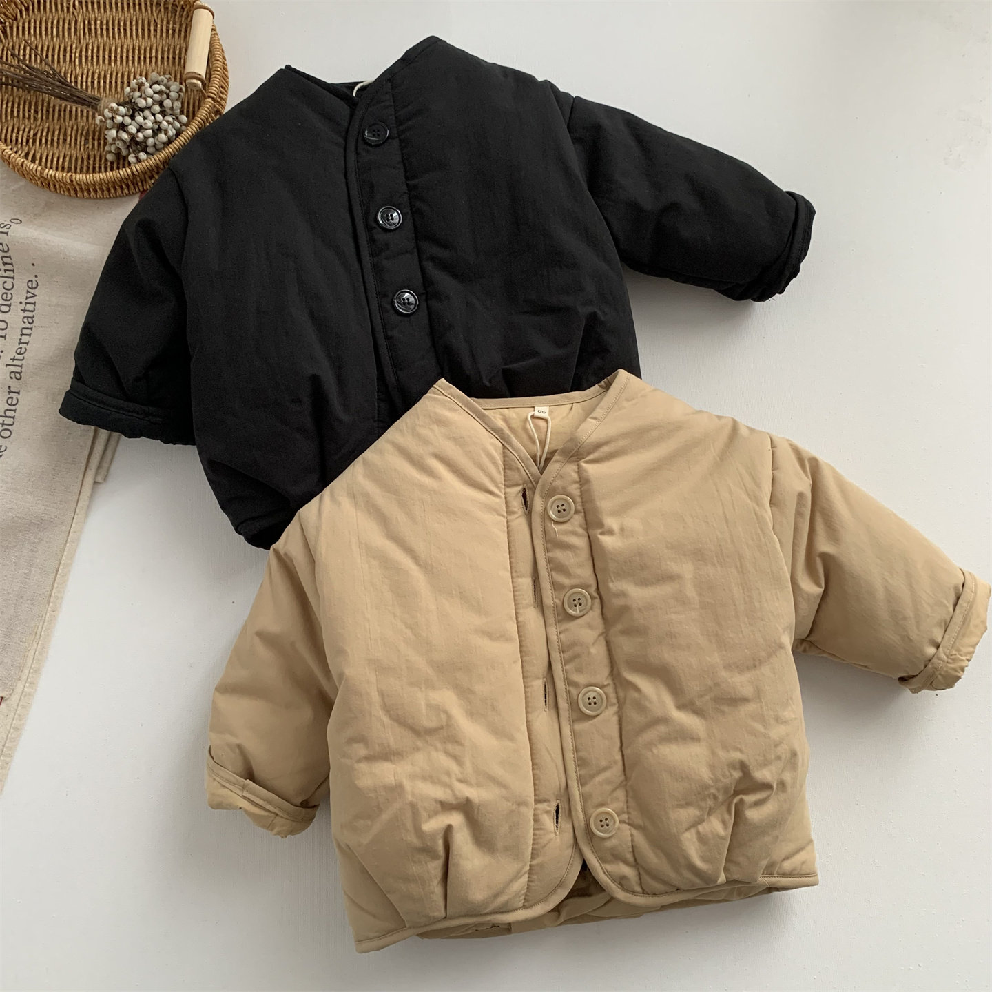 森系棉袄男女童棉服外套冬季加厚