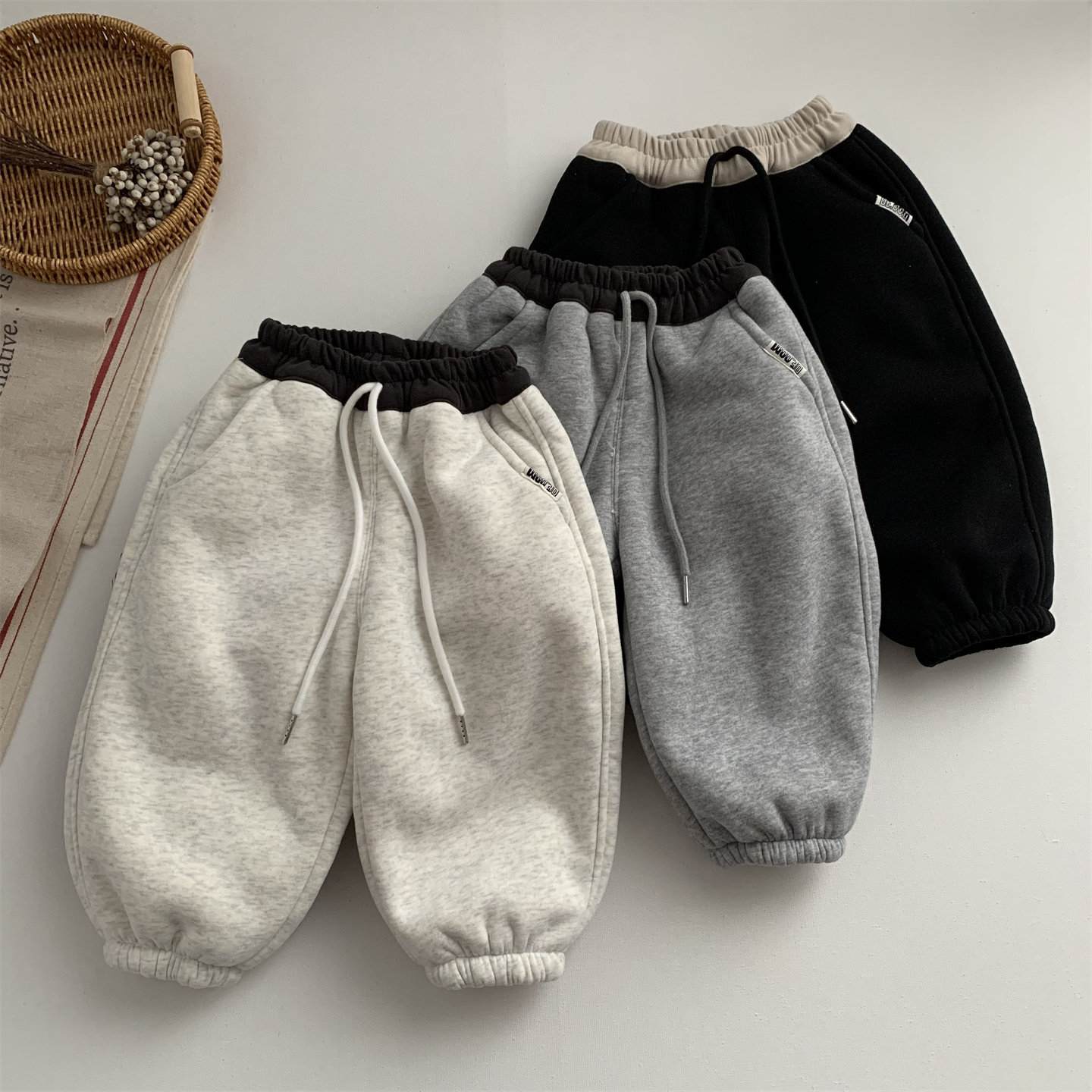 淘气小妞一体绒男童加绒卫裤秋冬儿童女童宝宝加厚保暖裤子运动裤,童装/婴儿装/亲子装,裤子,淘宝优惠券,粉丝福利购,淘宝优惠卷