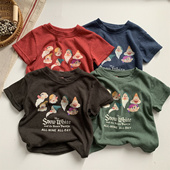 体恤衫 韩国童装 2026新款 卡通女童上衣宝宝半袖 男童短袖 T恤夏薄款