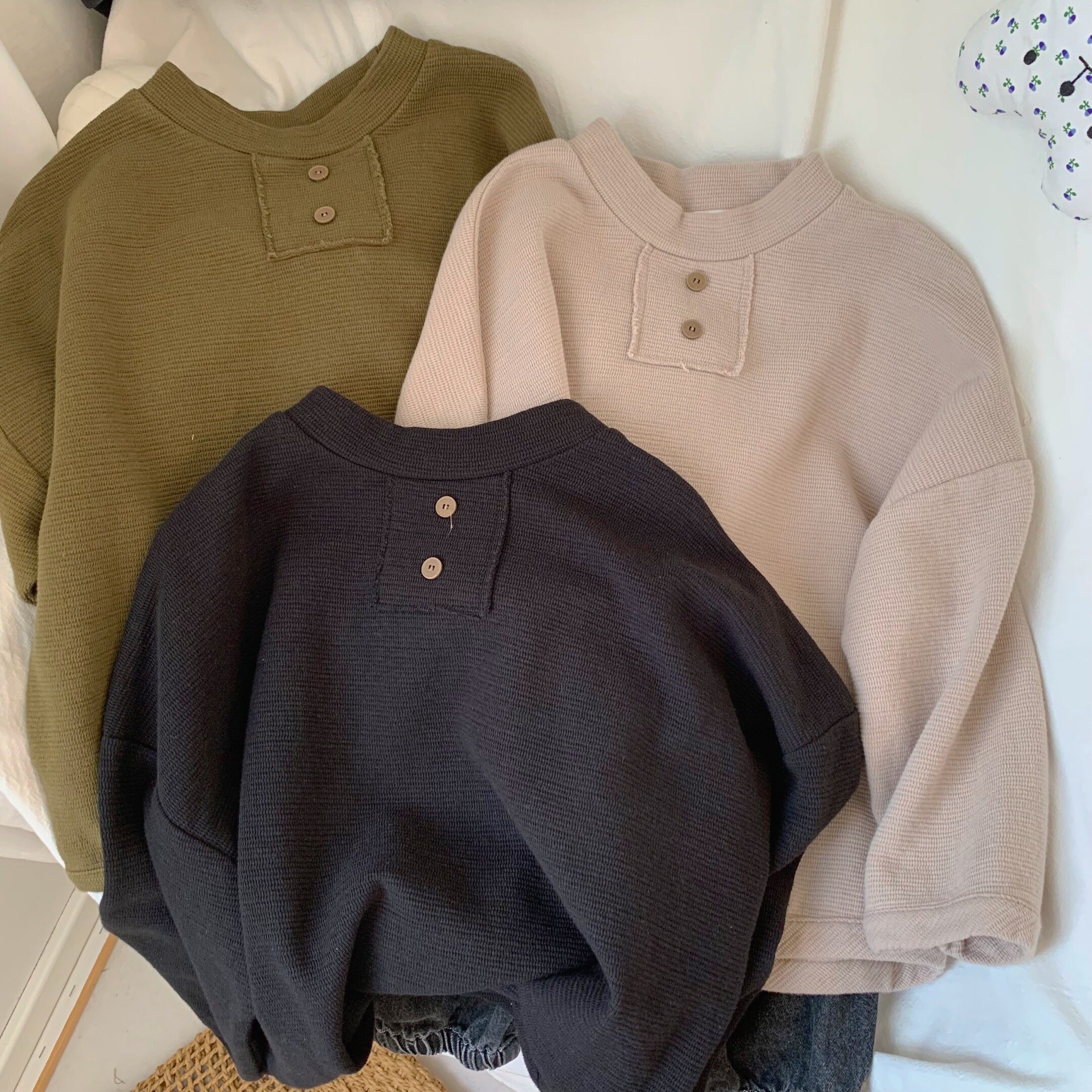 高级质感~韩版26春秋男童女童洋气卫衣小孩长袖圆领休闲宽松上衣