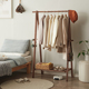 全实木简约挂衣服架子客厅落地卧室衣帽架榉木可折叠挂衣置物架
