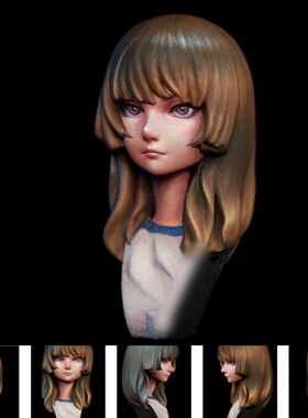 人物模型日本美少女学生Tora ko寅子半身胸像GK白模手办摆件X43-5