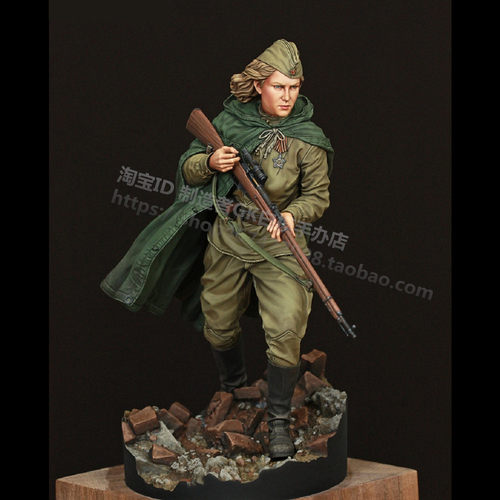 WW2苏联红军女狙击手GK白模