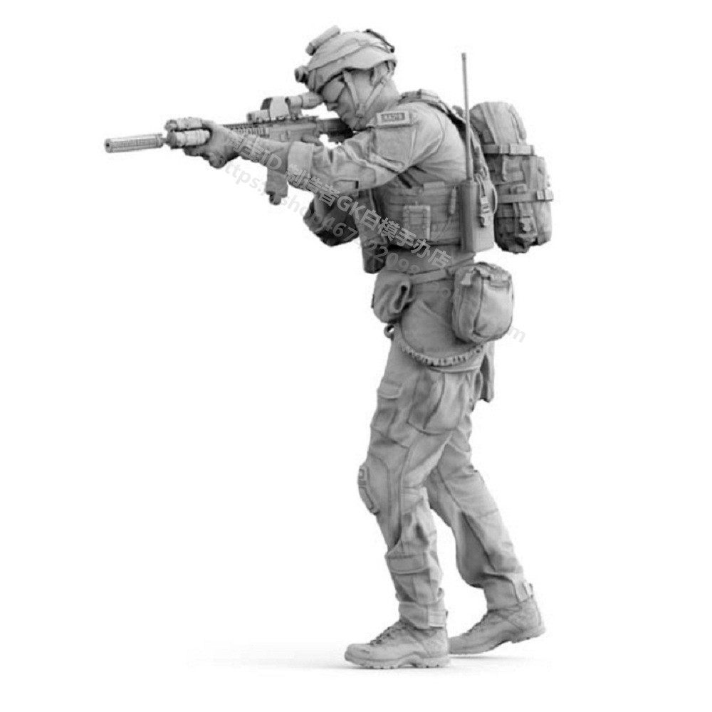 1/16海豹突击队模型swat现代兵人白模GK手办美国特种部队步兵02