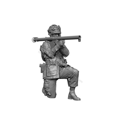 1/35二战人物模型美军巴祖卡火箭筒炮手陆军兵人摆件GK白模手办94