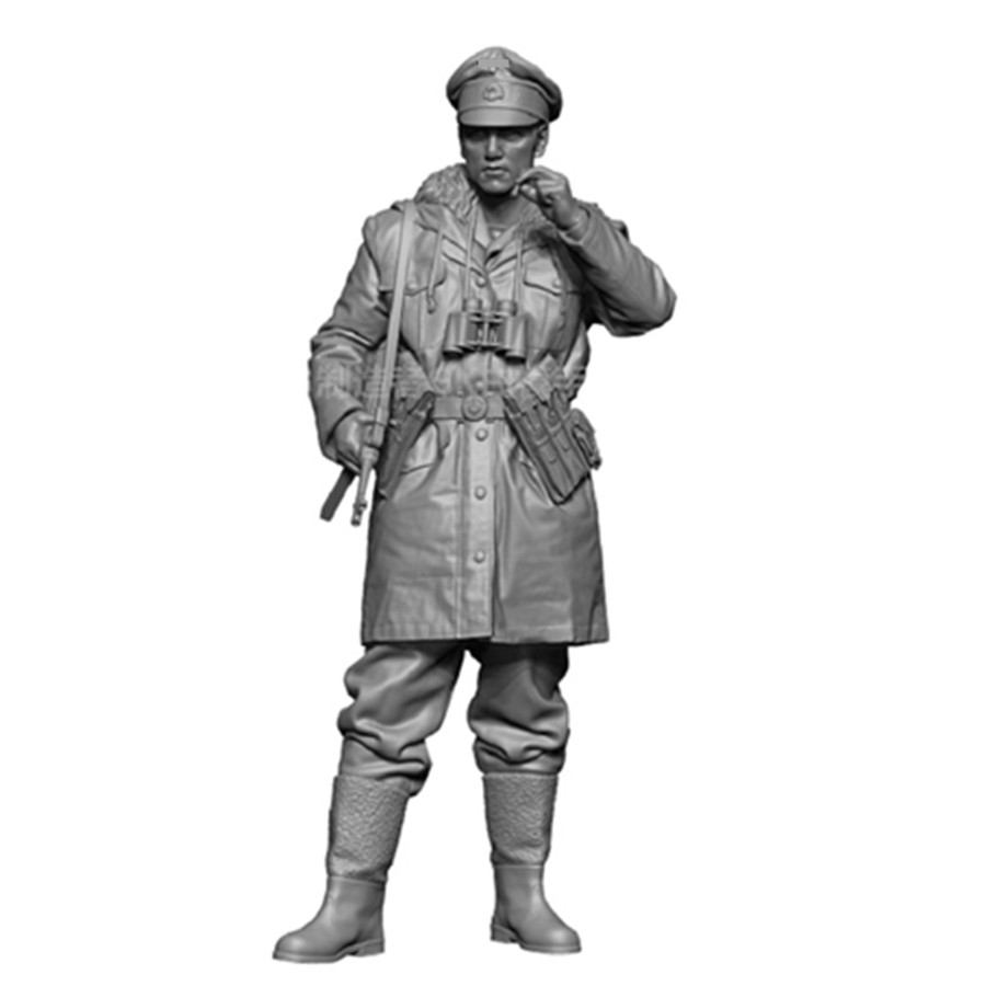1/35二战WW2欧洲战场指挥官军官冬季制服兵人GK白模手办摆件151