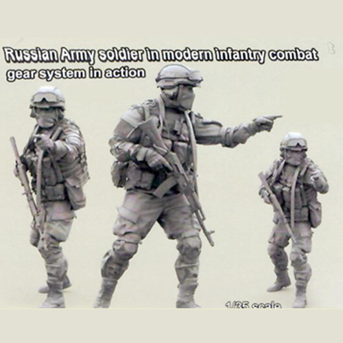 1/35模型俄罗斯陆军特种部队士兵现代装备兵人GK白模手办摆件187
