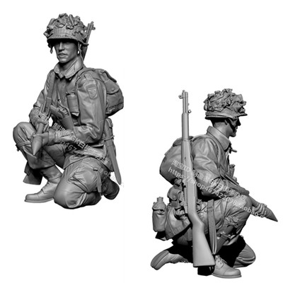 美军火箭筒装填手兵人摆件