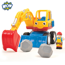 英国WOW惊奇儿童回力玩具车情景角色垃圾车农场救护工程赛车1-5岁