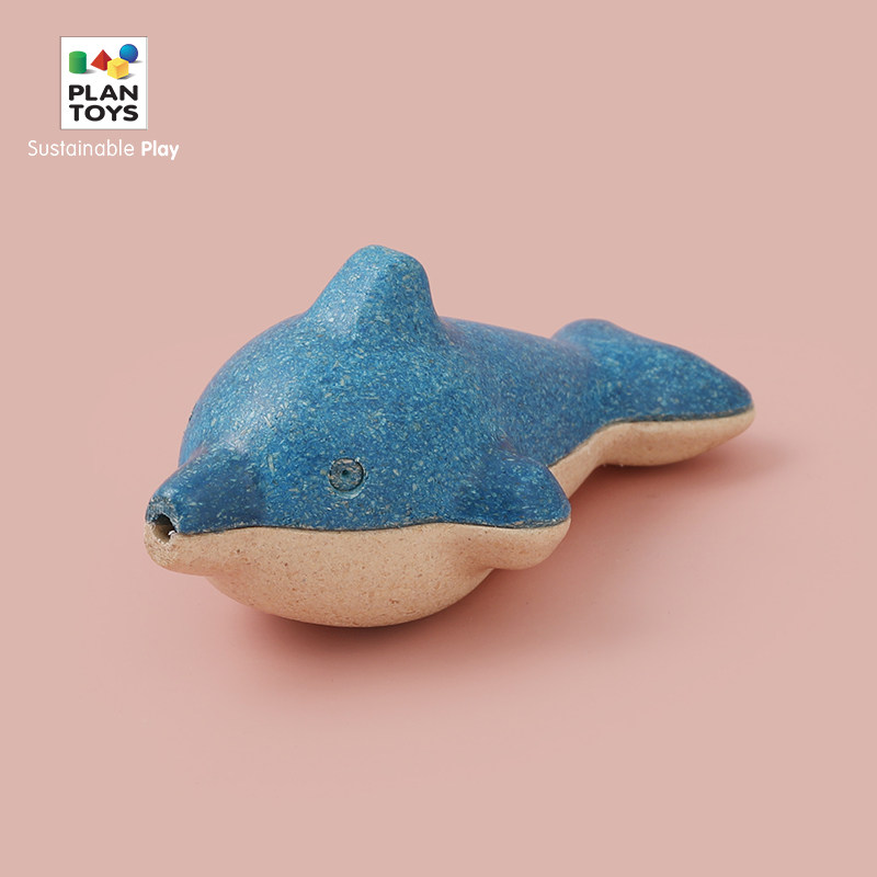 正品PlanToys海豚鲸鱼哨子儿童宝宝音乐玩具婴幼小喇叭吹木制1岁