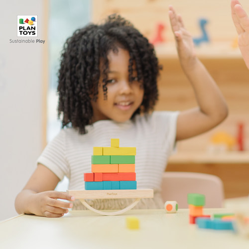 PlanToys平衡积木2岁益智玩具