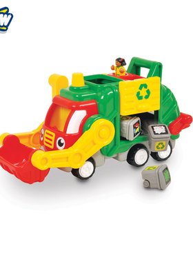 英国WOW惊奇婴幼儿童情景回力玩具车城市环卫垃圾车1-5岁摔不坏