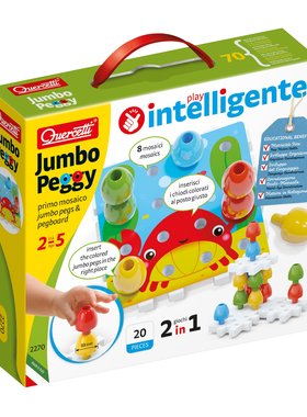 启迪quercetti巨手蘑菇钉拼插板大颗粒拼图儿童益智叠叠乐玩具1岁