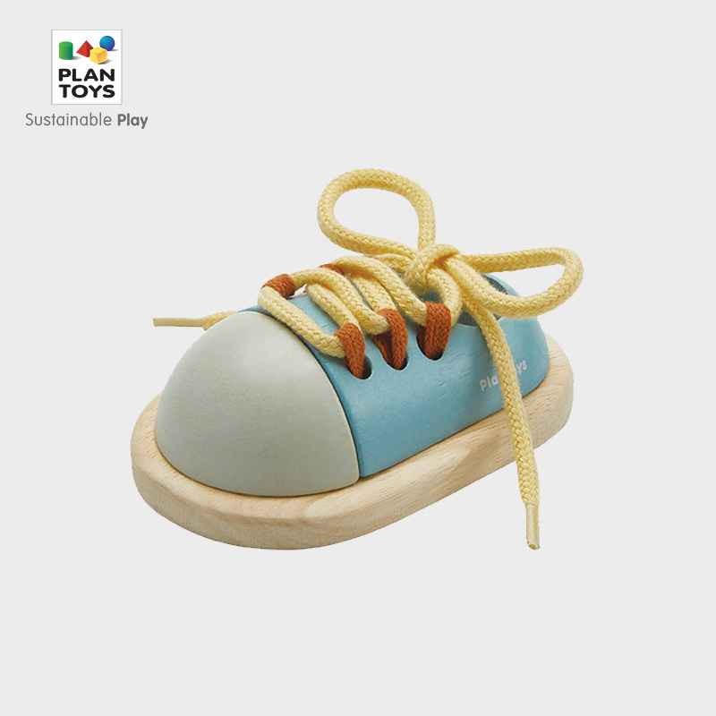 正品PlanToys幼儿园练习学习系鞋带儿童diy手工编花穿绳玩具早教