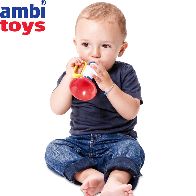 新款英国ambi toys安比小喇叭婴儿音乐启蒙玩具儿童吹奏乐器12个