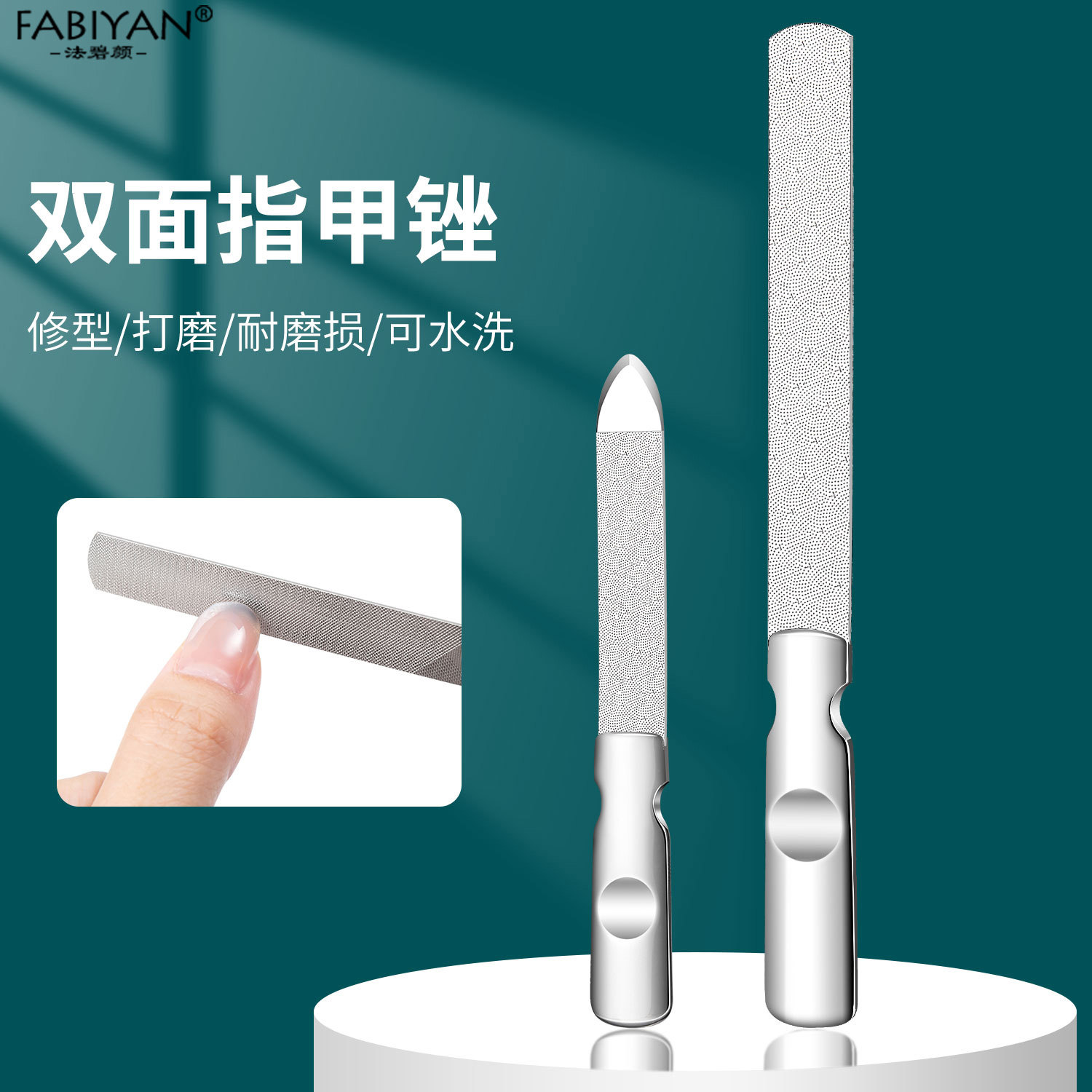 양면 네일 파일 손톱깎이 페디큐어 문지름 도구 광택 스트립 모래 광택 유리 파일 회색 매니큐어