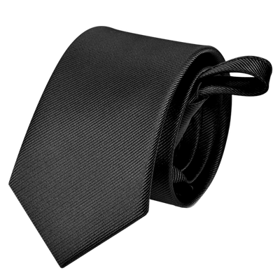 黑色免打拉链6cm领带正装商务