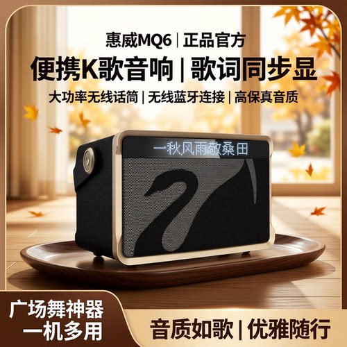 惠威Q6便携手提唱歌蓝牙大声音箱