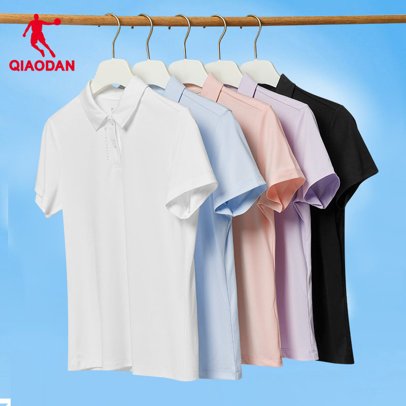 乔丹运动Polo衫女2026夏季新款网球高尔夫休闲透气翻领短袖T恤衫