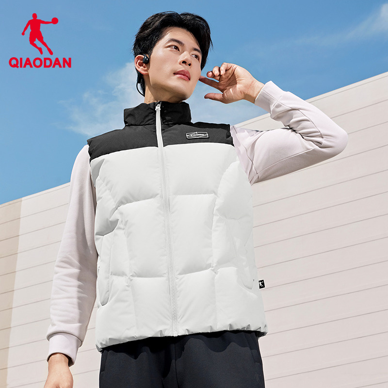 乔丹马夹舒适保暖羽绒马甲外套