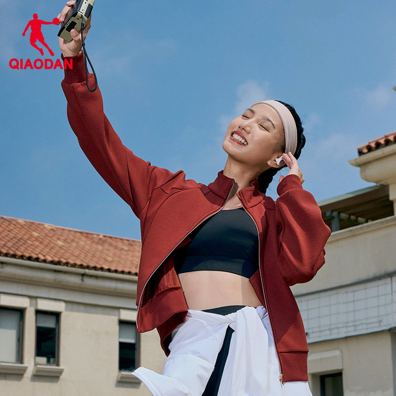 商场同款乔丹抗菌科技针织开衫女士2026春季新款防风保暖卫衣外套,运动服/休闲服装,运动茄克/外套,淘宝优惠券,粉丝福利购,淘宝优惠卷