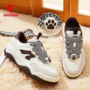 乔丹女款运动板鞋熊猫面包鞋潮流增高厚底冬季新款官方正品休闲鞋