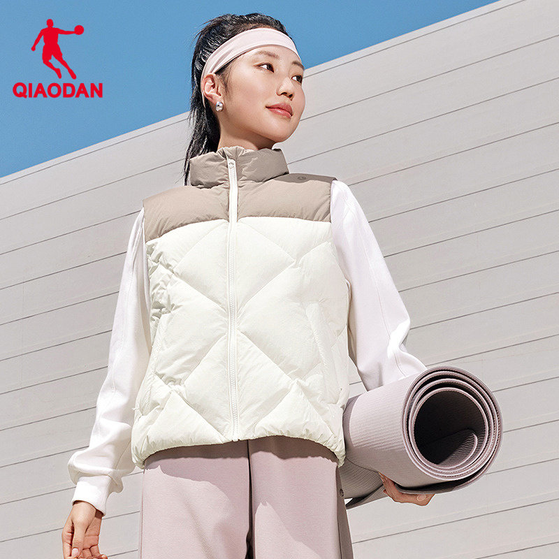 【商场同款】乔丹羽绒马夹2026年冬季新款女轻盈保暖百搭休闲马甲