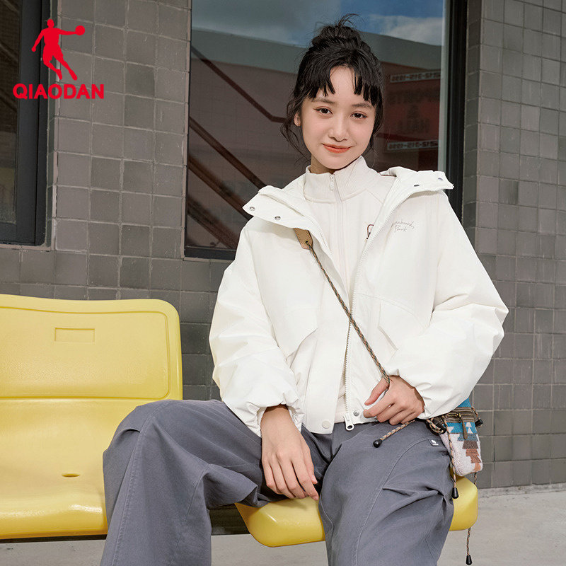 商场同款乔丹短羽绒服女2025年冬季新款保暖防风宽松白色运动外套,运动服/休闲服装,运动羽绒服,淘宝优惠券,粉丝福利购,淘宝优惠卷