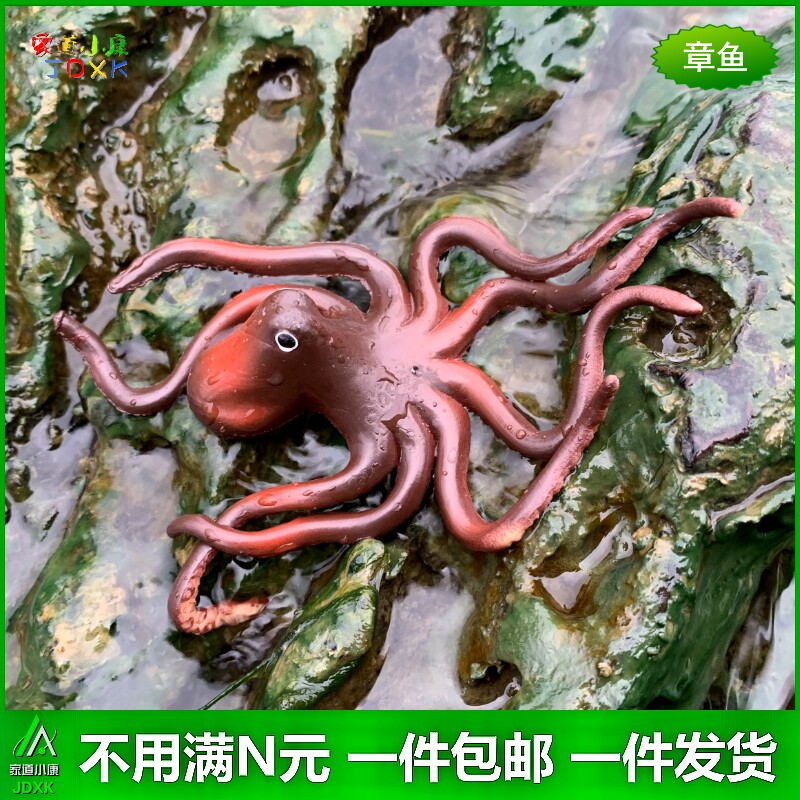 仿真小章鱼八爪鱼软胶彩色包邮