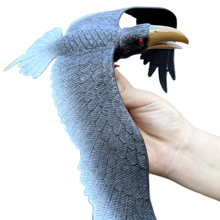 仿真乌鸦老鸹幼儿园儿童玩具鸟阳台果树菜地吓鸟神器驱鸟动物模型