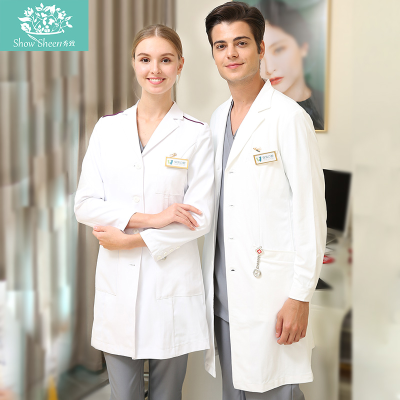 医学生美容师医用白大褂长袖医生服男女口腔整形医院工作服实验服