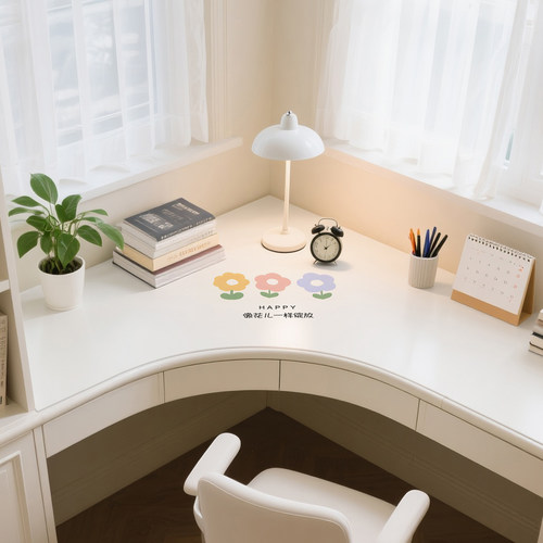 转角书桌垫拐角l型弧形 学习写字台电脑工位办公室桌布桌面保护垫